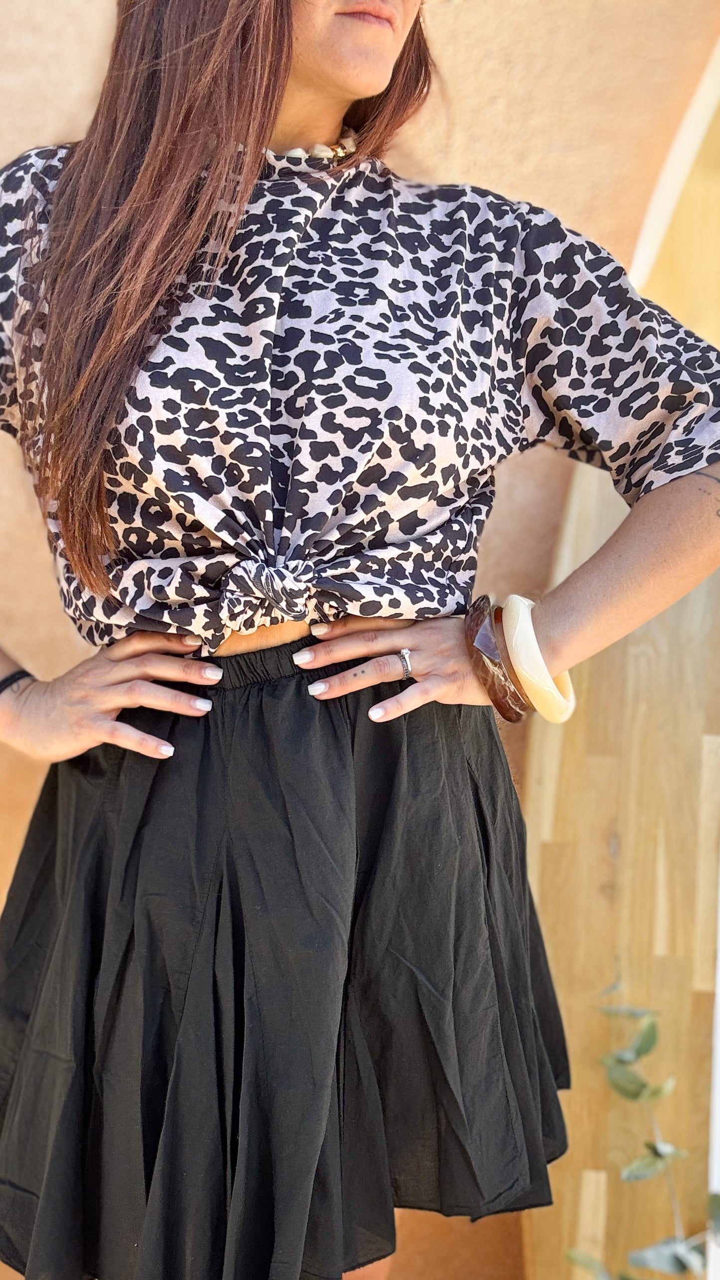 T-Shirt Léopard - Rayon Fauve