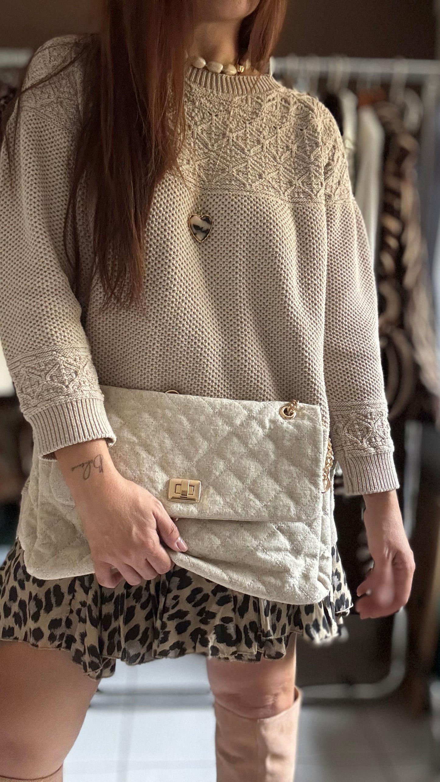 Jupe évasée Léopard