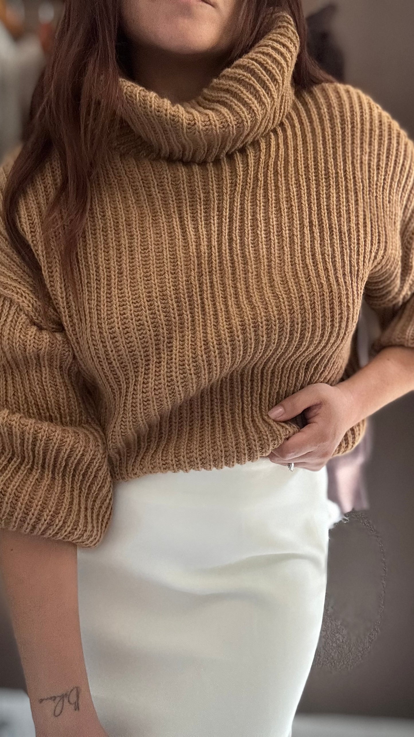 Pull Col Roulé Camel