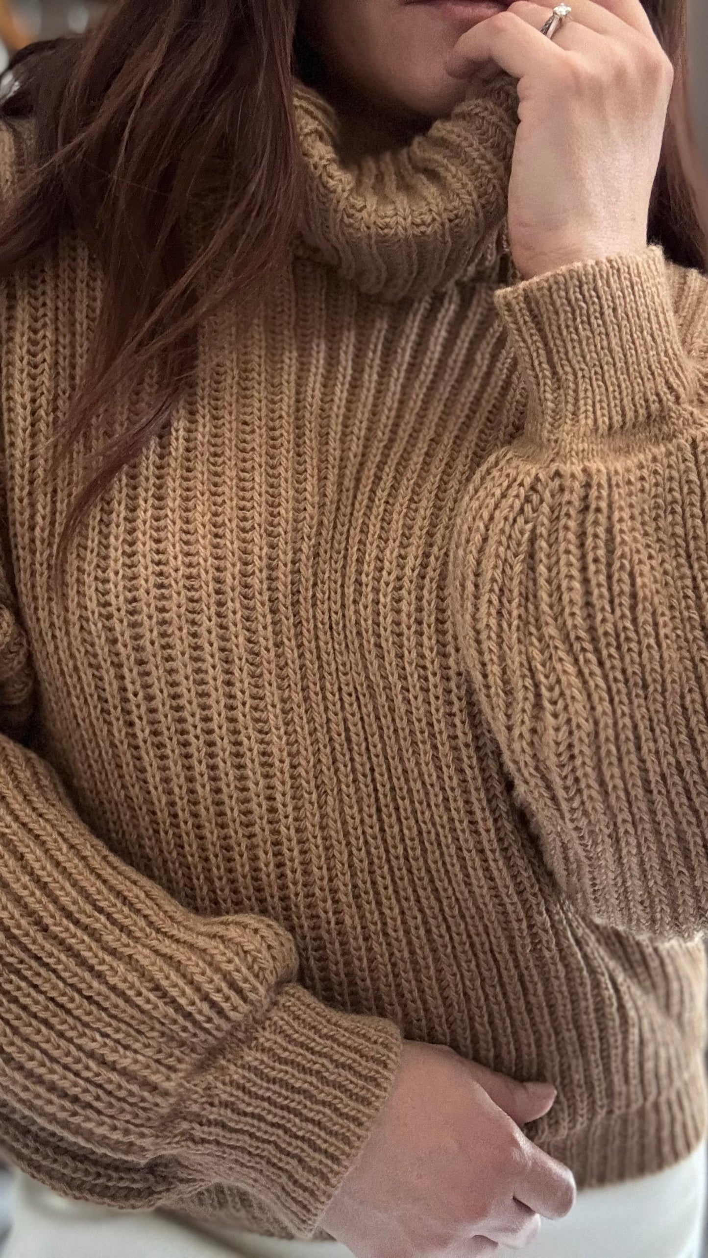 Pull Col Roulé Camel