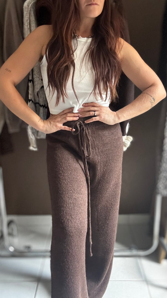 Pantalon en maille Comfy - Chocolat