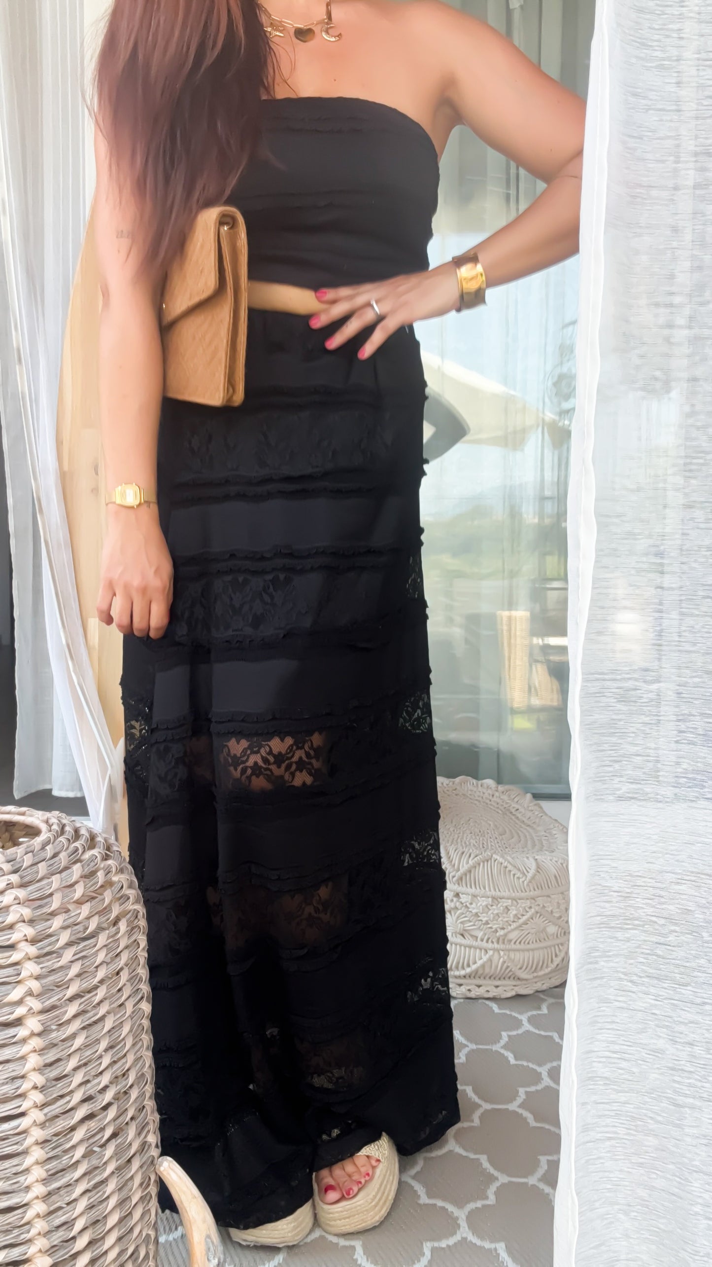 Ensemble en Dentelle Noir - Midnight Pearl