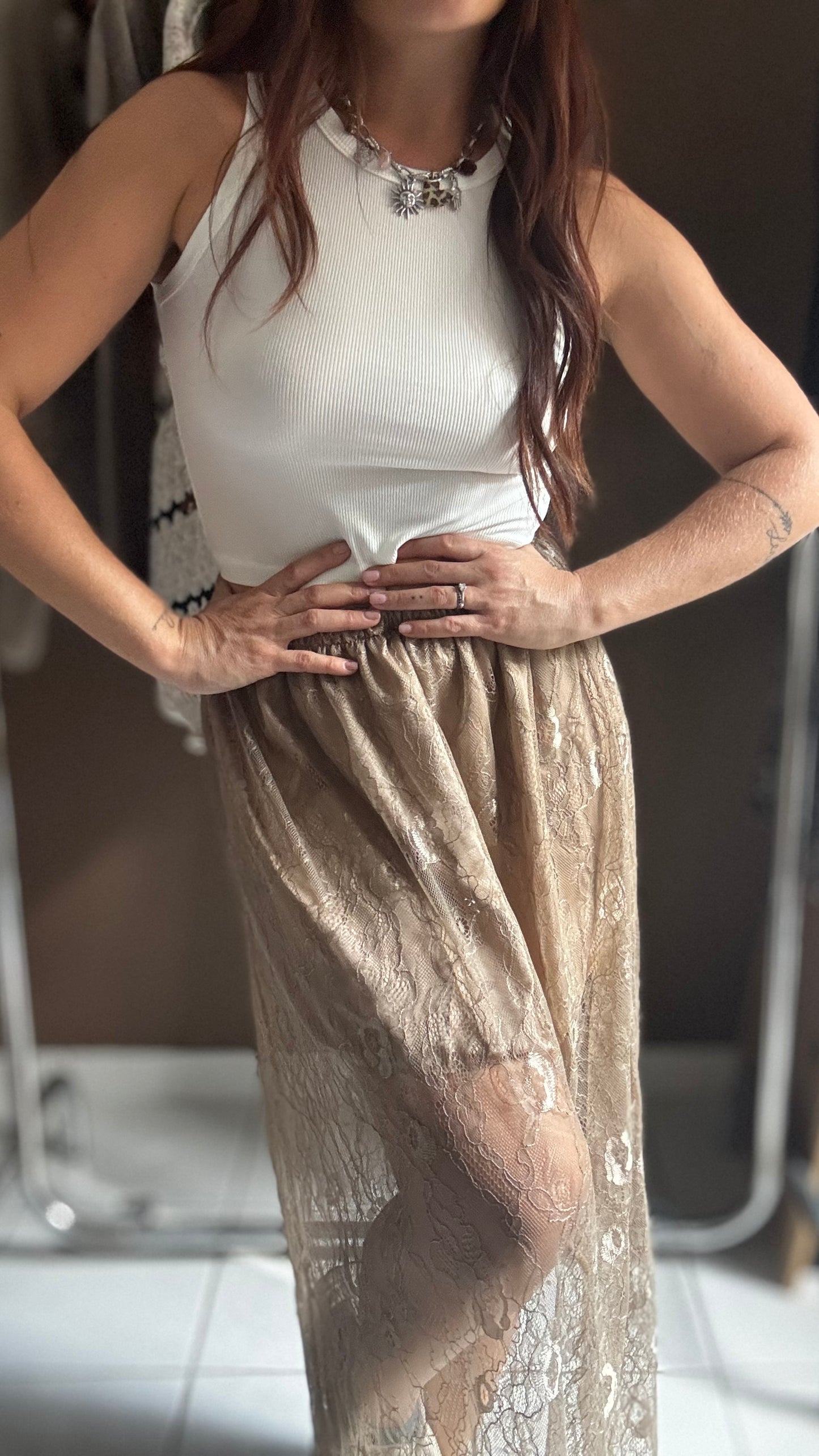 Jupe Dentelle - Beige