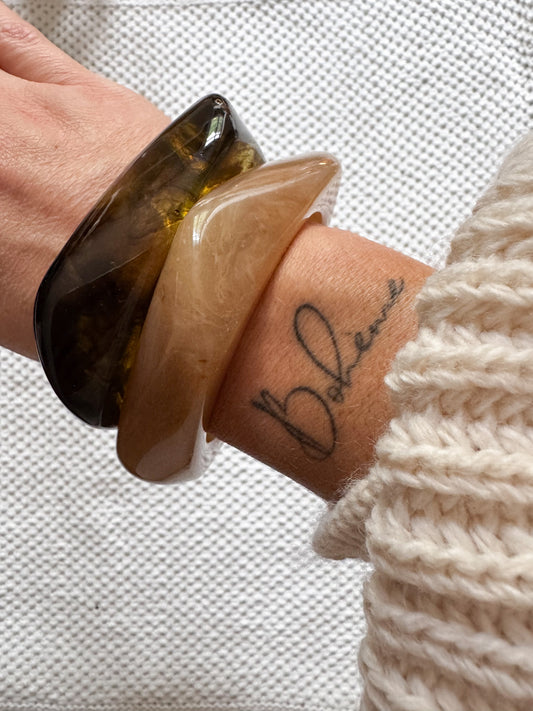 Bracelet en résine - Beige