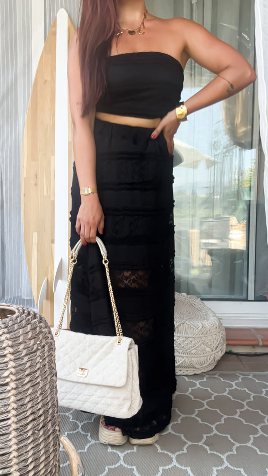 Ensemble en Dentelle Noir - Midnight Pearl