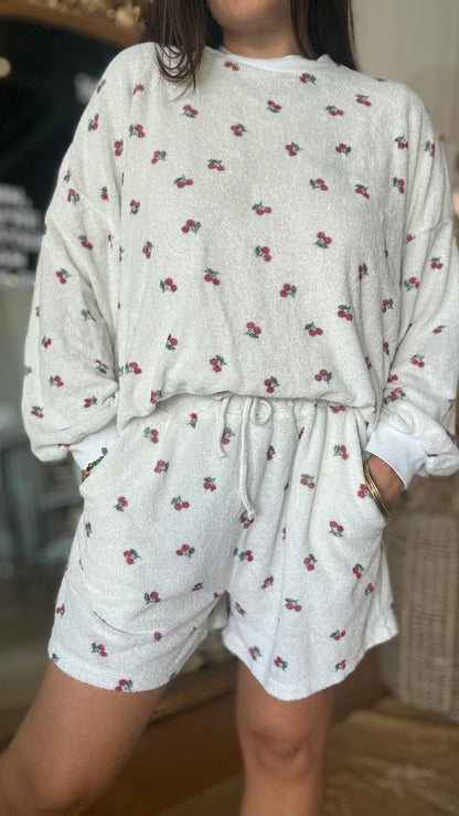 Comfy Set - Cerises Blanc