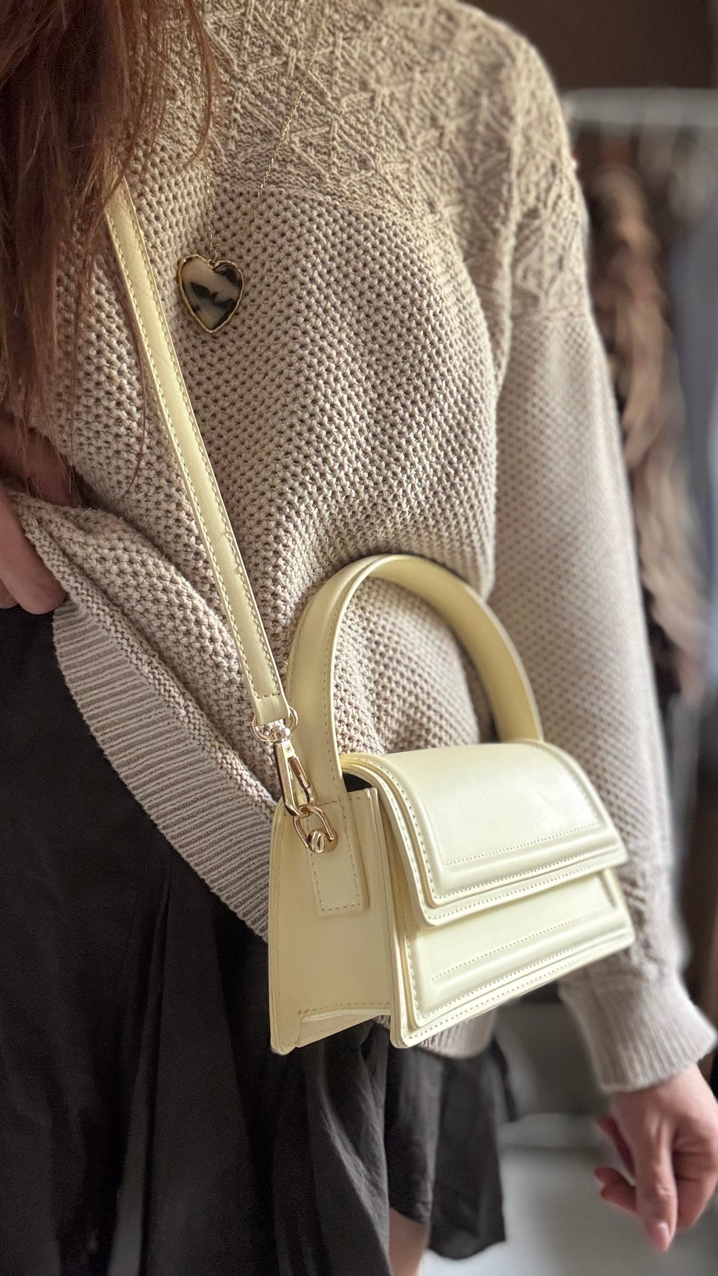 Pull en maille ajouré - Beige