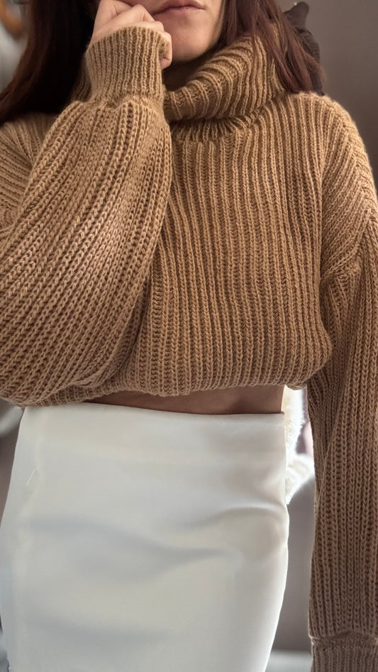Pull Col Roulé Camel