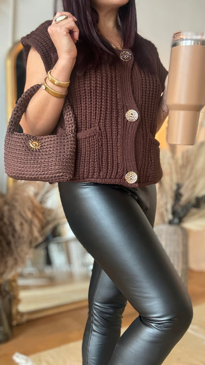 Gilet Portofino - Chocolat