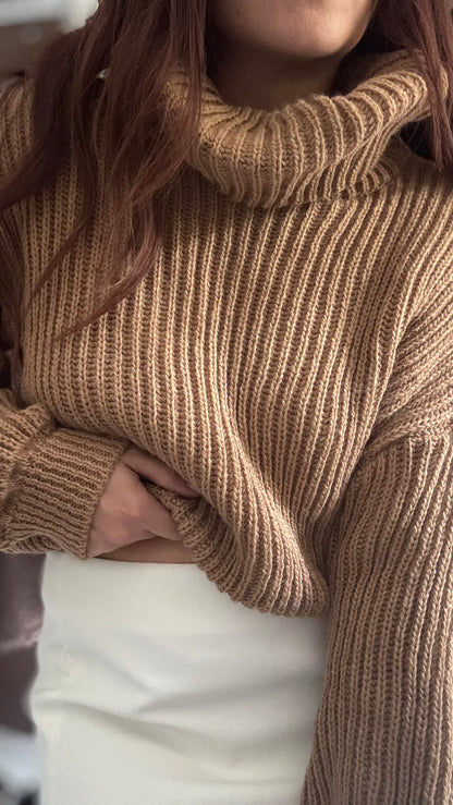 Pull Col Roulé Camel