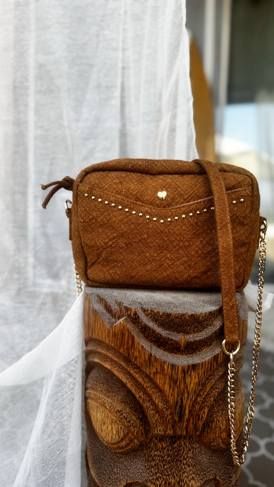 Sac en lin Cognac Lin-stant