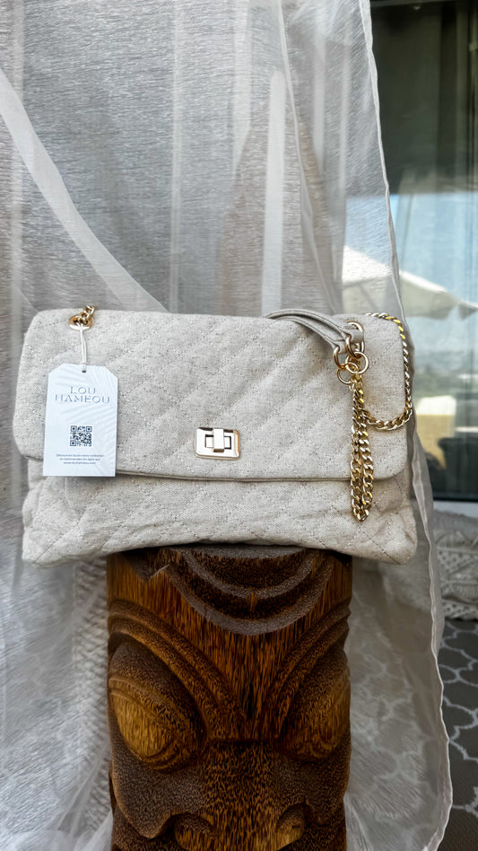 Sac en lin beige - Lin-temporel