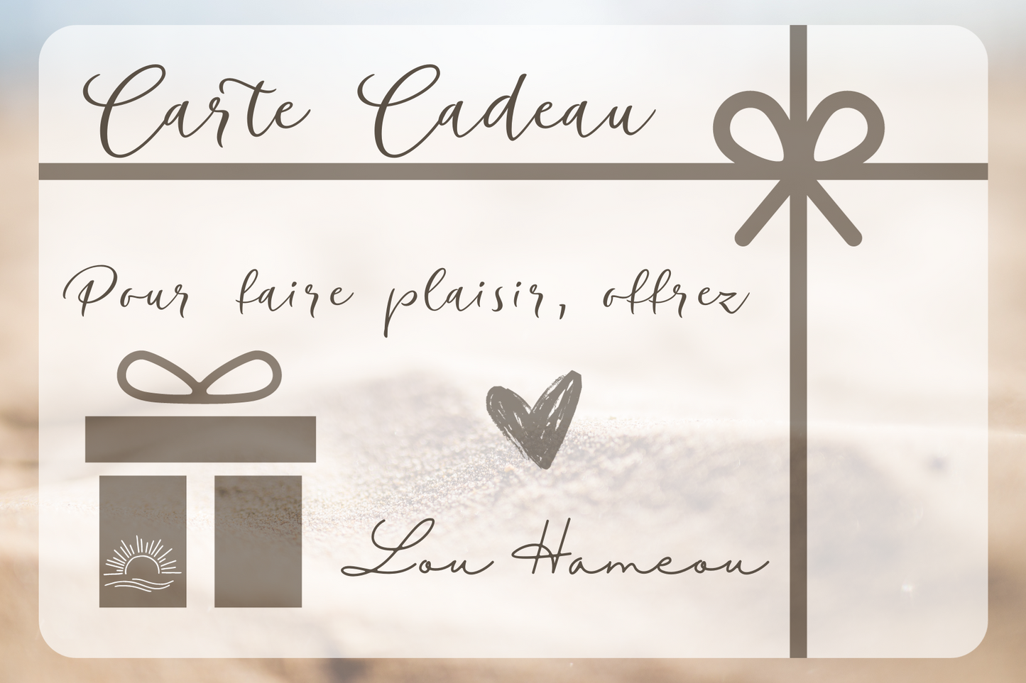 Carte Cadeau Lou Hameou