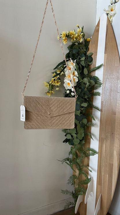 Pochette Lin-fini • Taupe