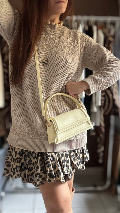 Pull en maille ajouré - Beige