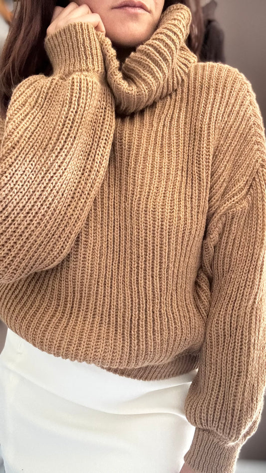 Pull Col Roulé Camel