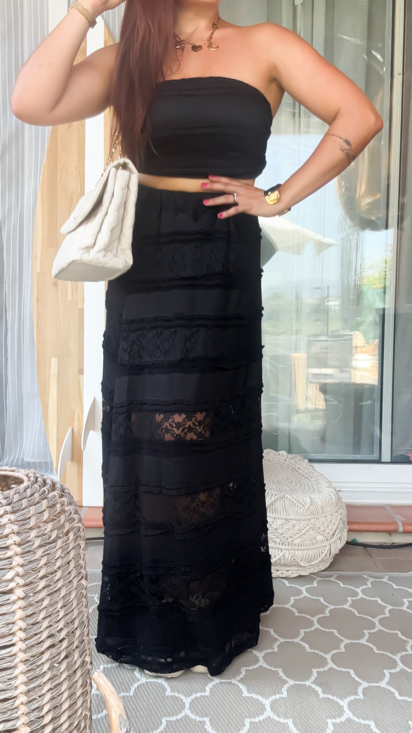 Ensemble en Dentelle Noir - Midnight Pearl