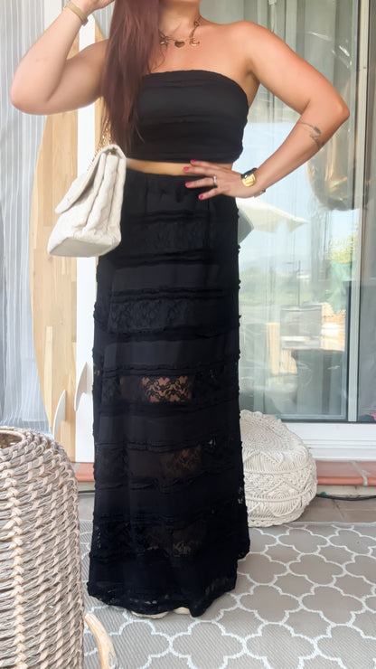 Ensemble en Dentelle Noir - Midnight Pearl