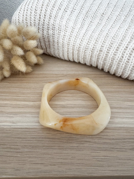 Bracelet en résine - Crème