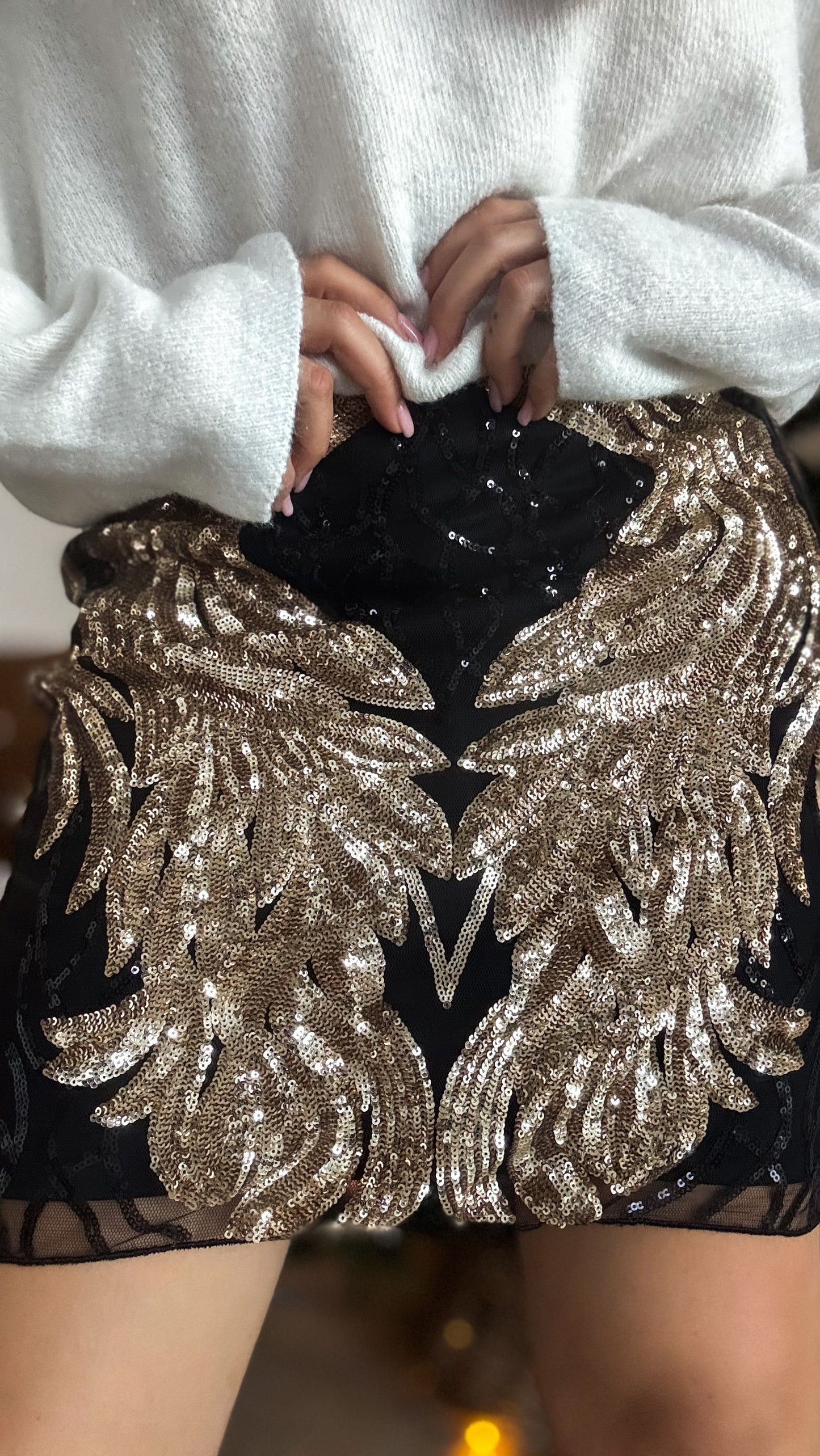 Jupe à paillettes Orion - Gold & Silver