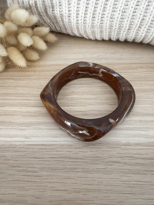 Bracelet en résine - Chocolat