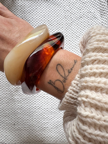 Bracelet en résine - Brun