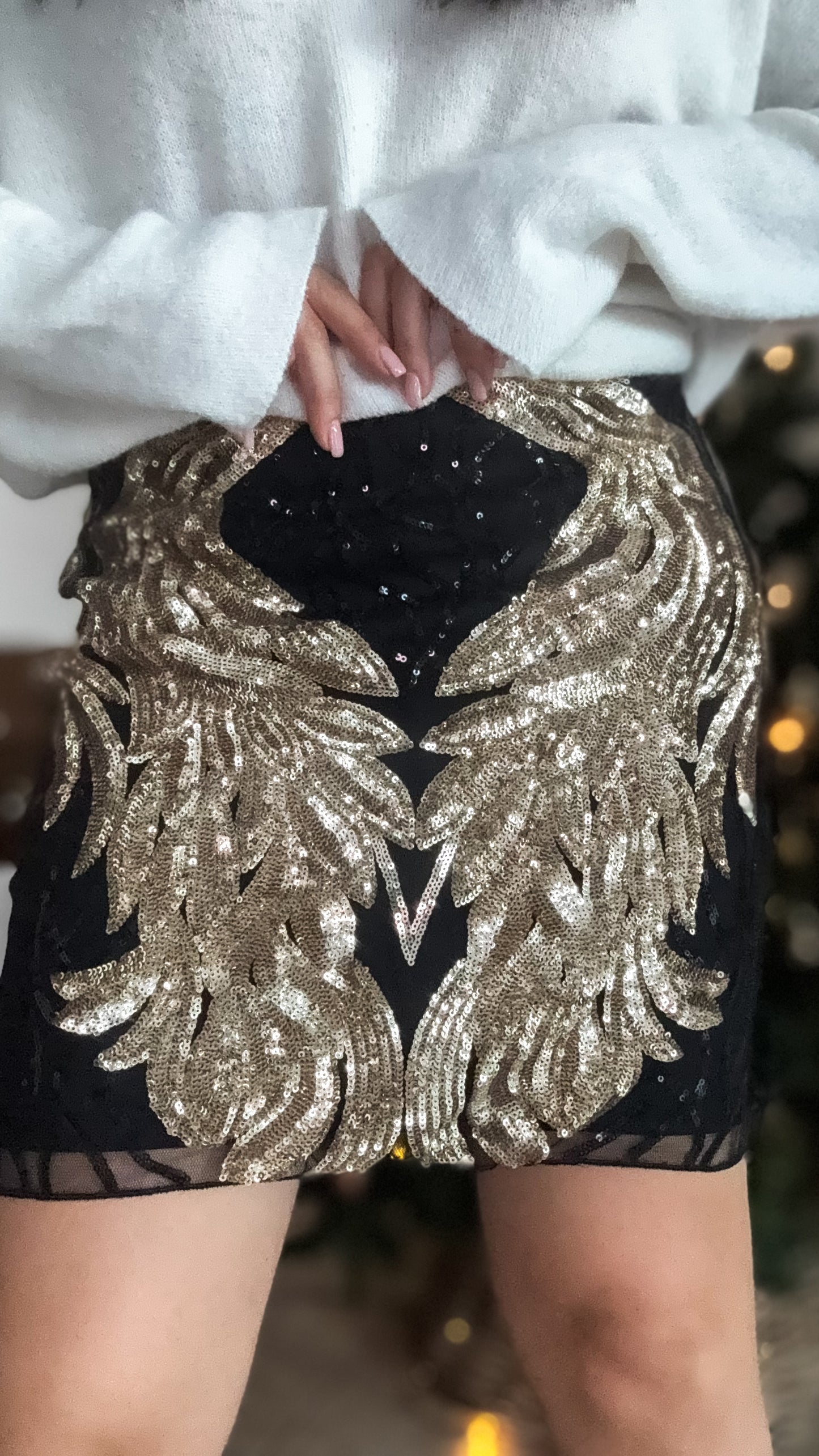 Jupe à paillettes Orion - Gold & Silver