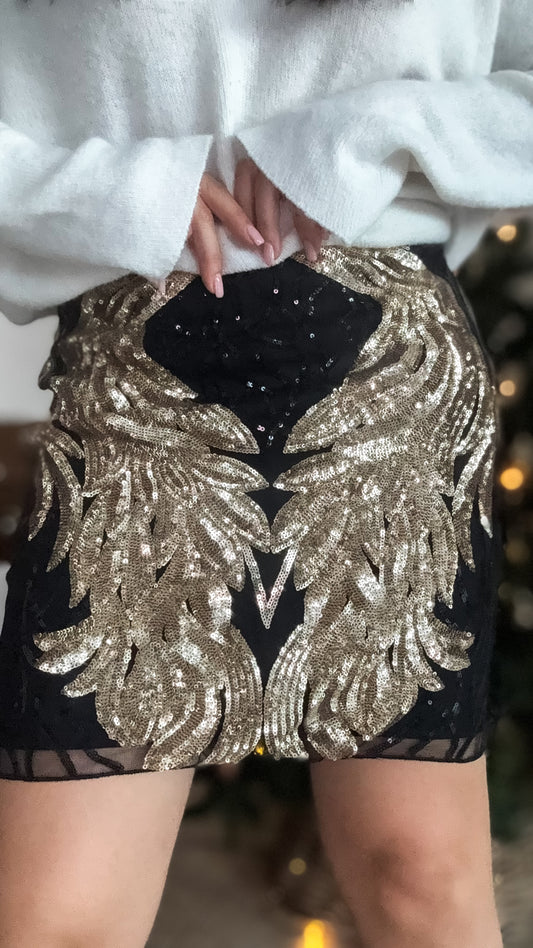 Jupe à paillettes Orion - Gold & Silver