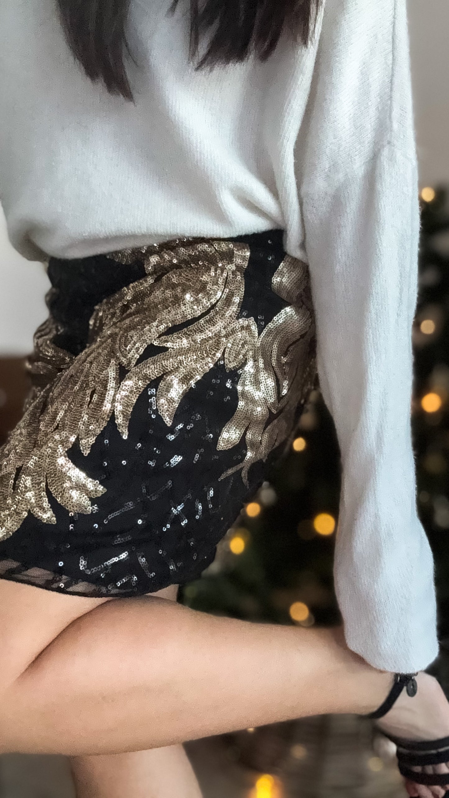 Jupe à paillettes Orion - Gold & Silver