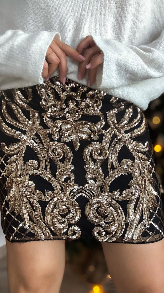 Jupe à paillettes Polaris - Gold & Silver