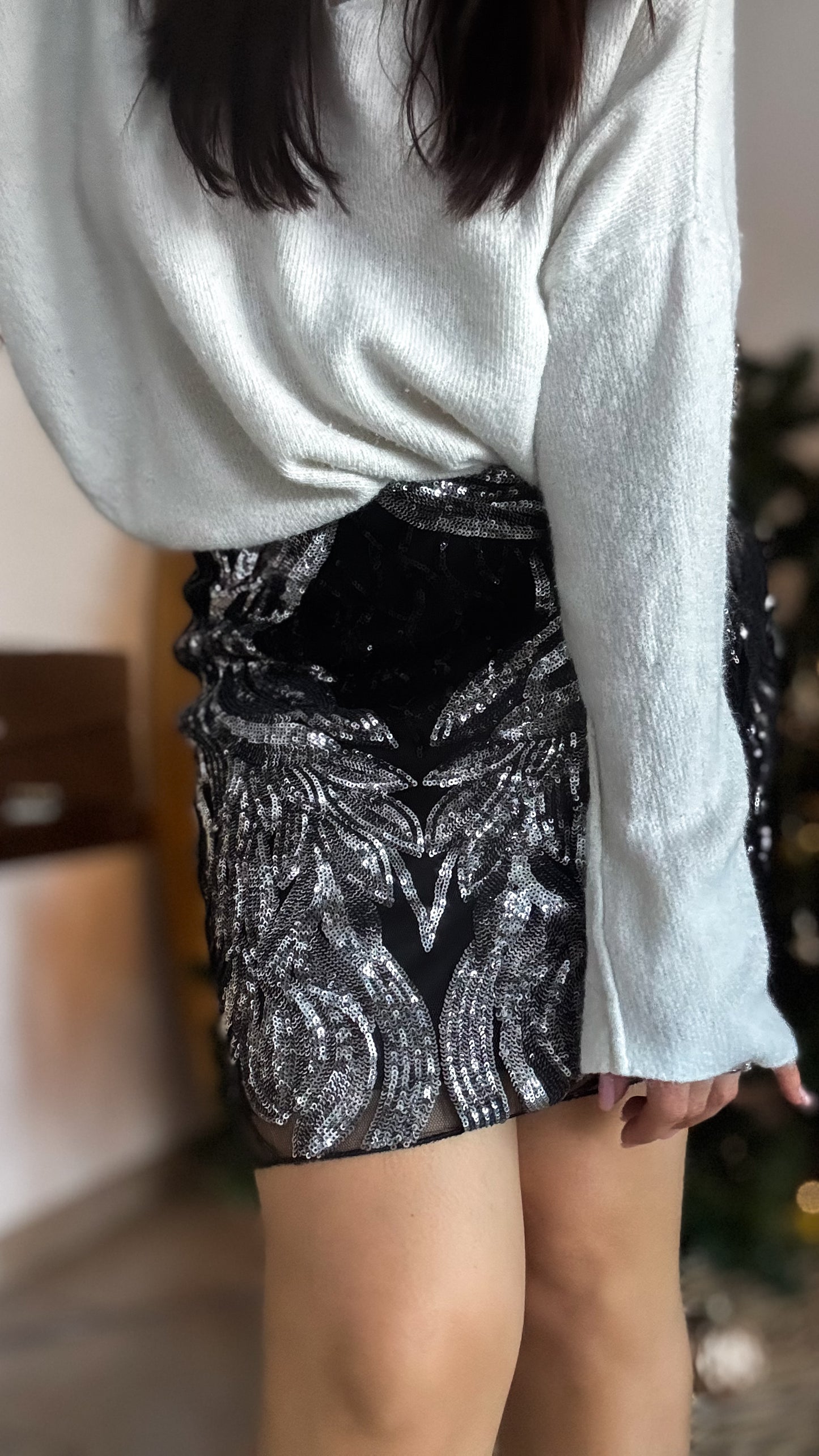 Jupe à paillettes Orion - Gold & Silver