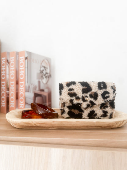 Pochette moumoute léopard