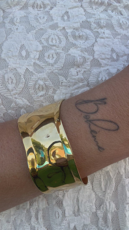 Bracelet Manchette Doré - Sunkissed