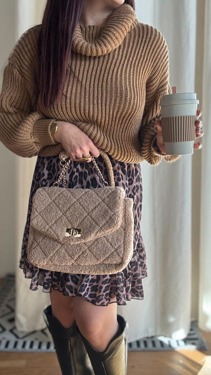Sac Beige Moumoute – Détails Dorés